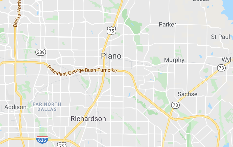 plano texas map